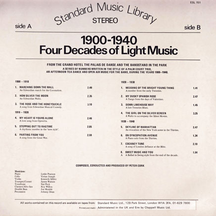 The LP back cover