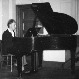 Peter at the piano in 1957
